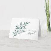 Sympathie voor eenvoudige blauwe groene laffie kaart (Voorkant)