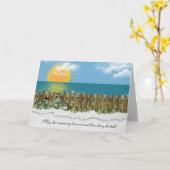 sympathie voor fiets en omheining kaart (Gele Bloem)