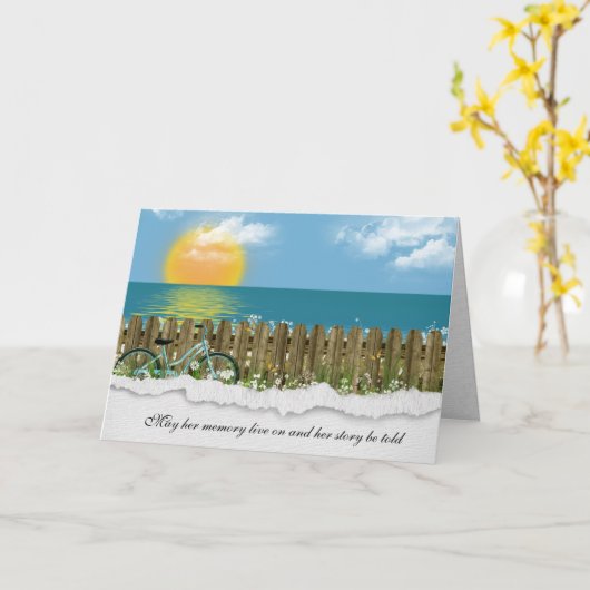 sympathie voor fiets en omheining kaart (Gele Bloem)