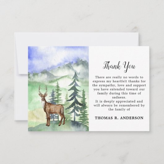 Sympathie voor herdenking van de begrafenis Memori Bedankkaart (Voorkant)