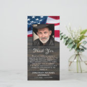 Sympathie voor herdenking van de militaire begrafe bedankkaart (Staand voorkant)