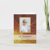 Sympathie voor herfstbegrafenis bedankkaart (Voorkant)