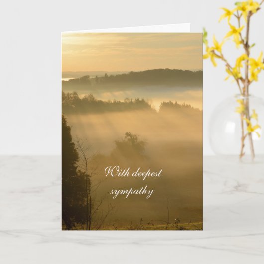 Sympathie voor het etherische ochtendlandschap kaart (Gele Bloem)