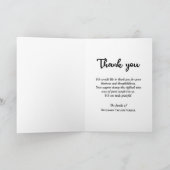 Sympathie voor het leven in het Bereavement Funera Bedankkaart (Binnen)