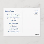 sympathie voor het mooie gebergte van het meer van briefkaart (Achterkant)