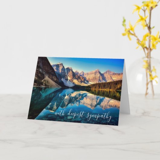 sympathie voor het prachtige bergkalm-waterlandsch kaart (Gele Bloem)