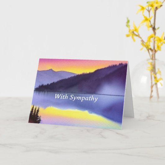  sympathie voor het Serene Lake Kaart (Gele Bloem)