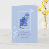 Sympathie voor het verlies van de kat kaart (Gele Bloem)