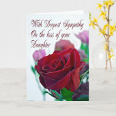 Sympathie voor het verlies van dochter, met een ro kaart (Gele Bloem)