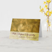 Sympathie voor het verlies van echtgenoot, palmbla kaart (Gele Bloem)