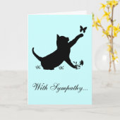 Sympathie voor het verlies van een kat kaart (Gele Bloem)