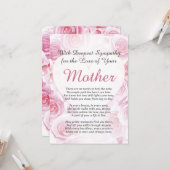 Sympathie voor het verlies van een moeder kaart (Voorkant / Achterkant in situ)