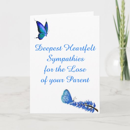 Sympathie voor het verlies van een ouderkaart kaart (Voorkant)