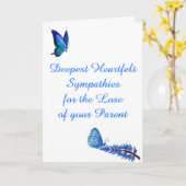 Sympathie voor het verlies van een ouderkaart kaart (Gele Bloem)