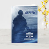 Sympathie voor het verlies van een Soldaat Shades  Kaart (Gele Bloem)