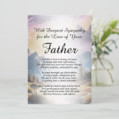 Sympathie voor het verlies van een vader kaart (Staand voorkant)