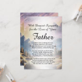 Sympathie voor het verlies van een vader kaart (Voorkant / Achterkant in situ)