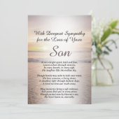 Sympathie voor het verlies van een zoon kaart (Staand voorkant)