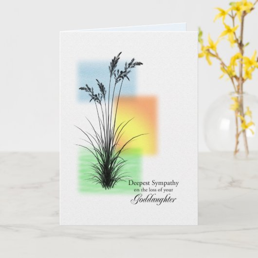 sympathie voor het verlies van Goddochter, Grasses Kaart (Gele Bloem)
