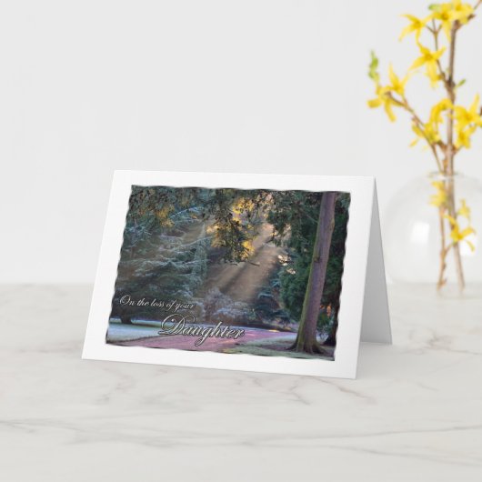 Sympathie voor het verlies van je dochter in zonne kaart (Gele Bloem)