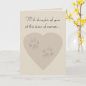 Sympathie voor het verlies van je hond kaart (Gele Bloem)