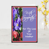 Sympathie voor het verlies van je moeder kaart (Gele Bloem)