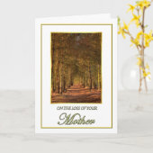 Sympathie voor het verlies van je moeder pijnboomp kaart (Gele Bloem)