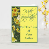 Sympathie voor het verlies van je vader kaart (Gele Bloem)