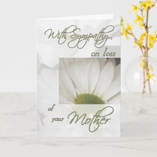 Sympathie voor het verlies van moeder / Daisy Kaart (Gele Bloem)
