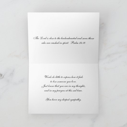 Sympathie voor het verlies van Moeder- Floral+Schr Kaart (Binnen)