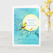 Sympathie voor het verlies van moeder, Goldfinch B Kaart (Gele Bloem)