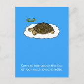 Sympathie voor het verlies van Pet Tortoise Briefkaart (Voorkant)