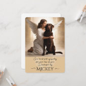 Sympathie voor het verlies van uw chocoladelab kaart (Voorkant / Achterkant in situ)