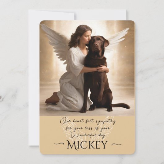 Sympathie voor het verlies van uw chocoladelab kaart (Voorkant)