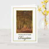 Sympathie voor het verlies van uw dochter Pine Pat Kaart (Gele Bloem)