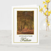 Sympathie voor het verlies van uw vader Pine Path Kaart (Gele Bloem)