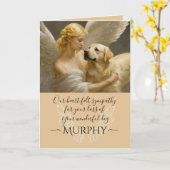 Sympathie voor het verlies van Yellow Lab Angel Kaart (Gele Bloem)