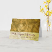 Sympathie voor het verlies van zoon met Palm Frond Kaart (Gele Bloem)