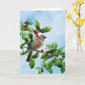 sympathie voor holbessen wenskaart kaart (Gele Bloem)