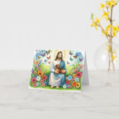 Sympathie voor Hond Verlies-Jezus met Dachshund Kaart (Gele Bloem)