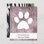 sympathie voor  huisdierenverlies (Voorkant / Achterkant)