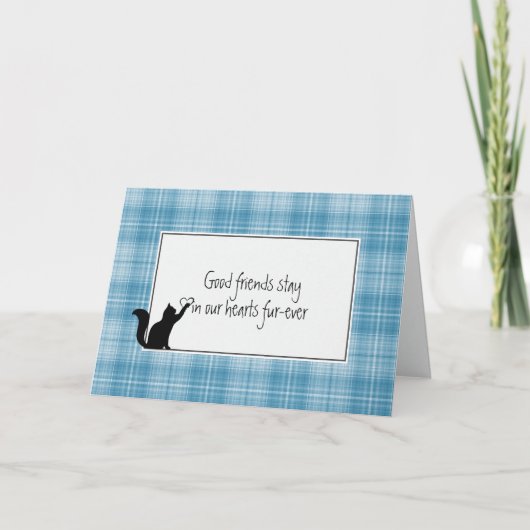 sympathie voor kat Pet verlies Kaart (Voorkant)