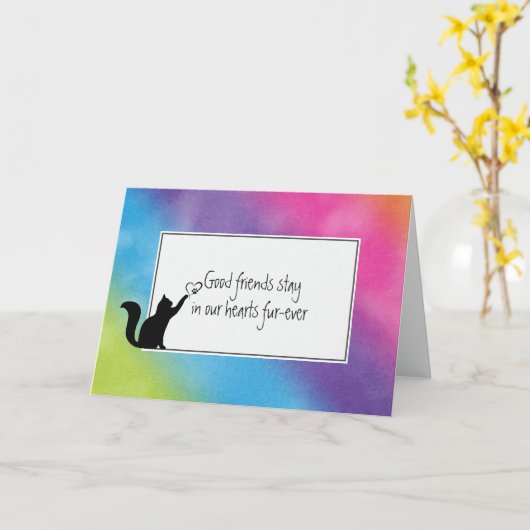 sympathie voor kat Pet verlies Kaart (Gele Bloem)