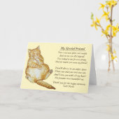 sympathie voor katten en huisdieren originele gedi kaart (Gele Bloem)