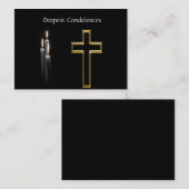 sympathie voor kruis en kaars notitiekaartje (Voorkant / Achterkant)