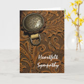 Sympathie voor lederen Western paard Kaart (Gele Bloem)