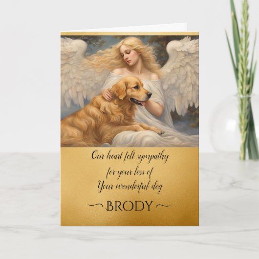 Sympathie voor Lost Golden Retriever Angel Art kaa (Voorkant)