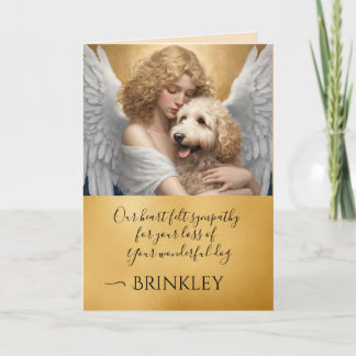 Sympathie voor Lost Goldendoodle Angel Art Kaart