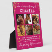 Sympathie voor moderne roze paarden fotoplaat (Zijkant)