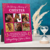 Sympathie voor moderne roze paarden fotoplaat (Zijkant)